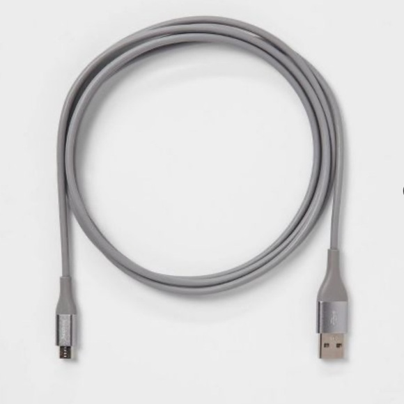 6' Micro-USB to USB-A Round Cable - heyday™ Cool Gray/Silver - Picture 2 of 3